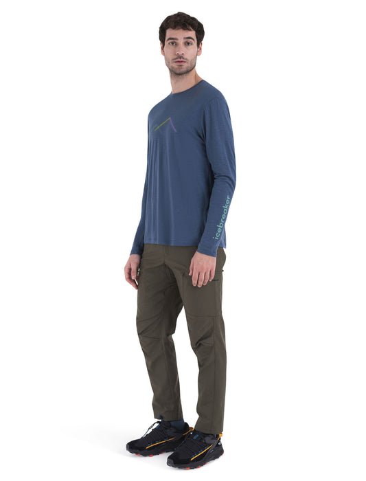 Icebreaker Merino 150 Tech Lite III Long Sleeve T-Shirt Peak Glow Dawn Herr - T-shirts & Linnen