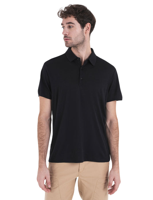 Icebreaker Merino 150 Tech Lite III Polo Black Herr - T-shirts & Linnen