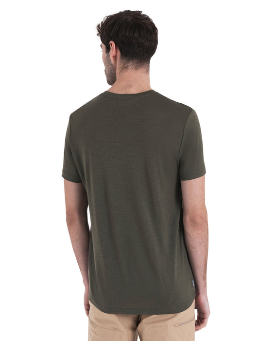 Icebreaker Merino 150 Tech Lite III T-Shirt IB Logo Reflections Loden Herr - T-shirts & Linnen