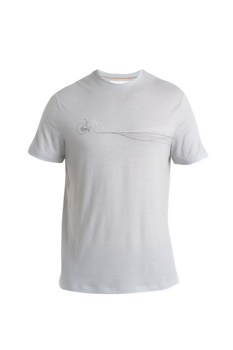 Icebreaker Merino 150 Tech Lite III T-Shirt Cadence Paths Ether Herr - T-shirts & Linnen