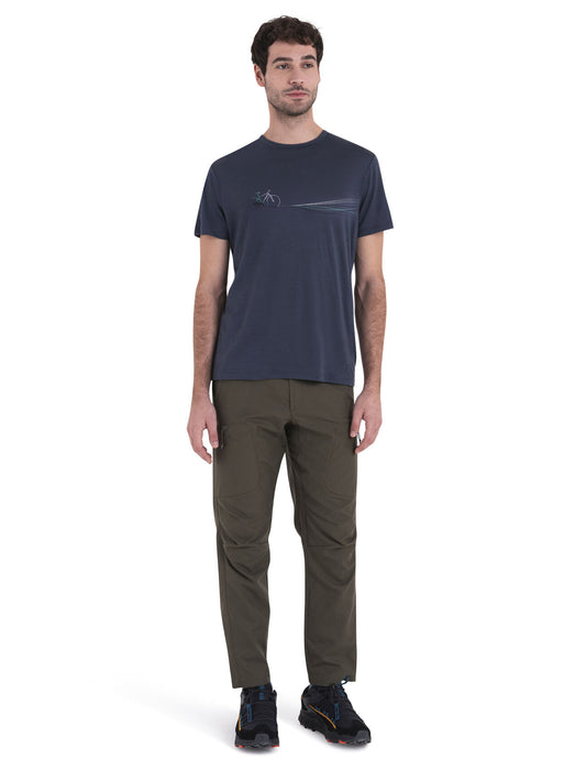 Icebreaker Merino 150 Tech Lite III T-Shirt Cadence Paths Graphite Herr - T-shirts & Linnen