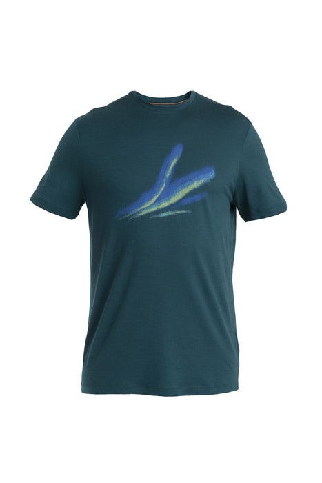 Icebreaker Merino 150 Tech Lite III T-Shirt Aurora Glow Fathom Green Herr - T-shirts & Linnen