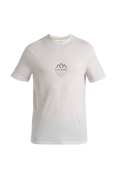 Icebreaker Merino 150 Tech Lite III T-Shirt IB Logo Reflections Ecru Heather Herr - T-shirts & Linnen