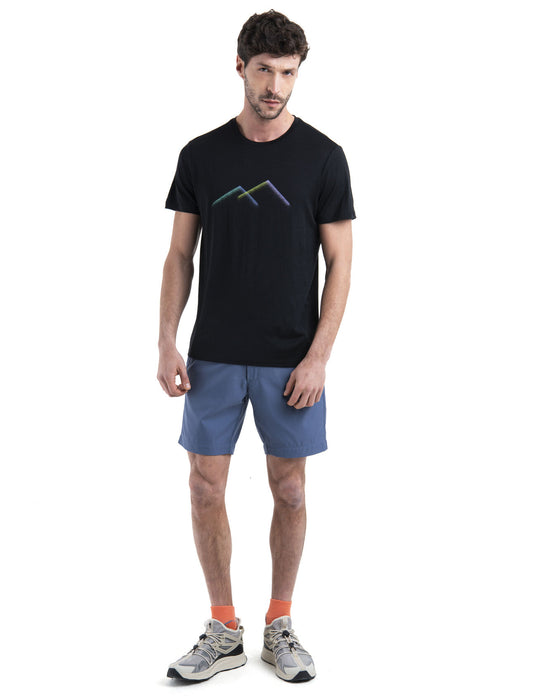 Icebreaker Merino 150 Tech Lite III T-Shirt Peak Glow Black Herr - T-shirts & Linnen