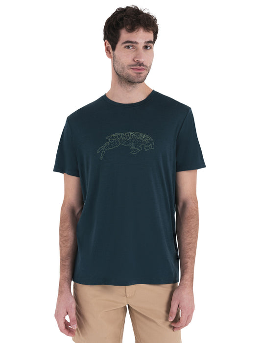 Icebreaker Merino 150 Tech Lite III T-Shirt IB Ewe Bound Fathom Green Herr - T-shirts & Linnen