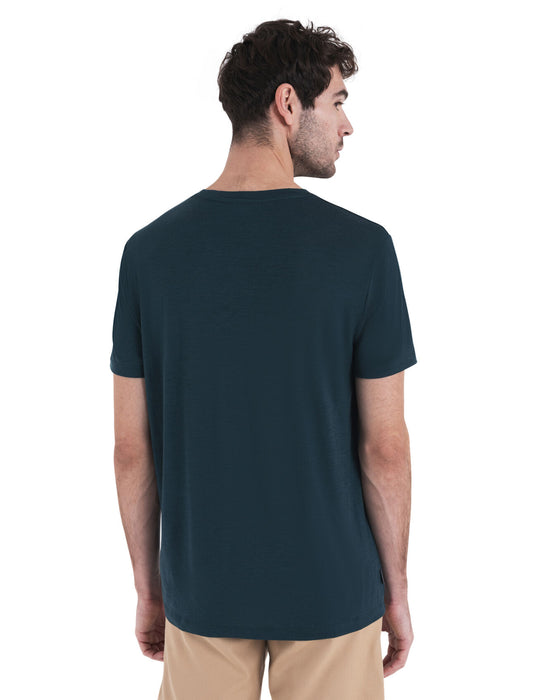 Icebreaker Merino 150 Tech Lite III T-Shirt IB Ewe Bound Fathom Green Herr - T-shirts & Linnen