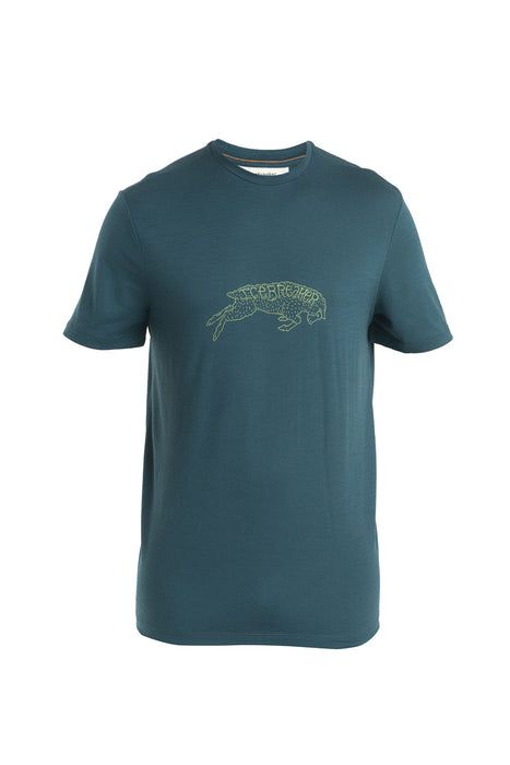 Icebreaker Merino 150 Tech Lite III T-Shirt IB Ewe Bound Fathom Green Herr - T-shirts & Linnen