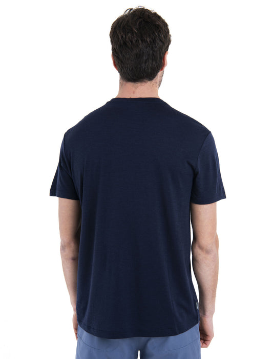 Icebreaker Merino 150 Tech Lite III T-Shirt Mountain Gateway Midnight Navy Herr - T-shirts & Linnen