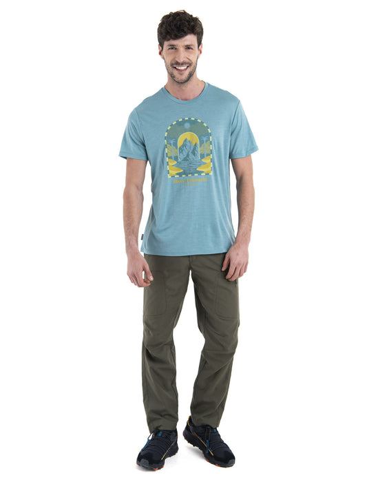 Icebreaker Merino 150 Tech Lite III T-Shirt Mountain Gateway Cloud Ray Herr - T-shirts & Linnen