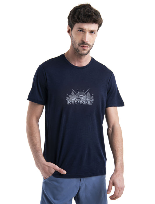 Icebreaker Merino 150 Tech Lite III T-Shirt IB Grown Naturally Midnight Navy Herr - T-shirts & Linnen