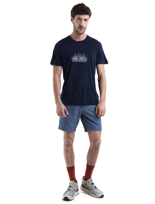 Icebreaker Merino 150 Tech Lite III T-Shirt IB Grown Naturally Midnight Navy Herr - T-shirts & Linnen