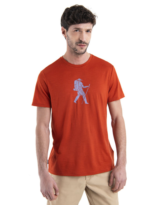 Icebreaker Merino 150 Tech Lite III T-Shirt Trail Hiker Molten Herr - T-shirts & Linnen