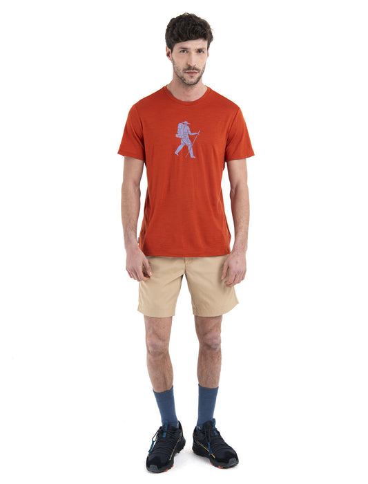 Icebreaker Merino 150 Tech Lite III T-Shirt Trail Hiker Molten Herr - T-shirts & Linnen