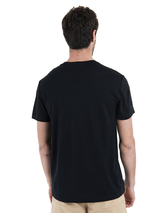 Icebreaker Merino 150 Tech Lite III T-Shirt Pinnacle Grid Black Herr - T-shirts & Linnen