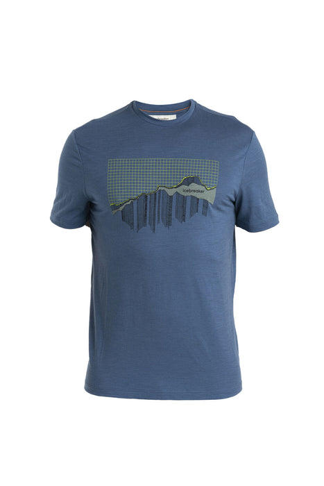 Icebreaker Merino 150 Tech Lite III T-Shirt Pinnacle Grid Dawn Herr - T-shirts & Linnen