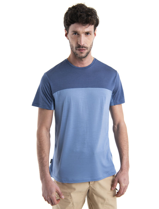 Icebreaker 125 Cool-Lite™ Merino Blend Sphere III T-Shirt Colour Block Kyanite/Dawn Herr - T-shirts & Linnen