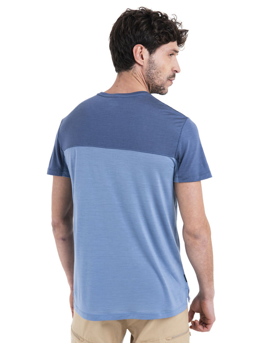 Icebreaker 125 Cool-Lite™ Merino Blend Sphere III T-Shirt Colour Block Kyanite/Dawn Herr - T-shirts & Linnen