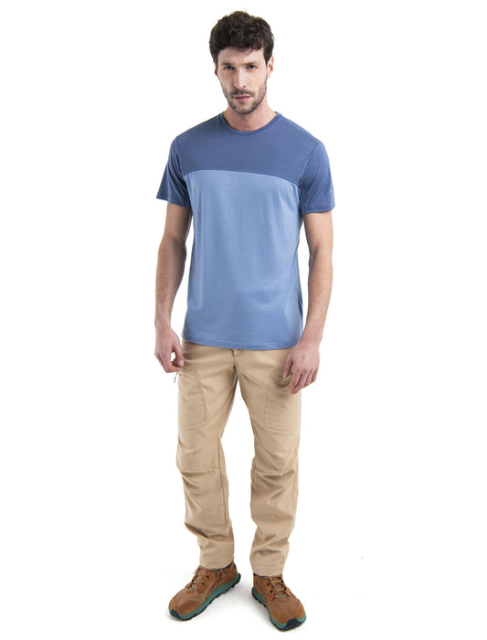 Icebreaker 125 Cool-Lite™ Merino Blend Sphere III T-Shirt Colour Block Kyanite/Dawn Herr - T-shirts & Linnen