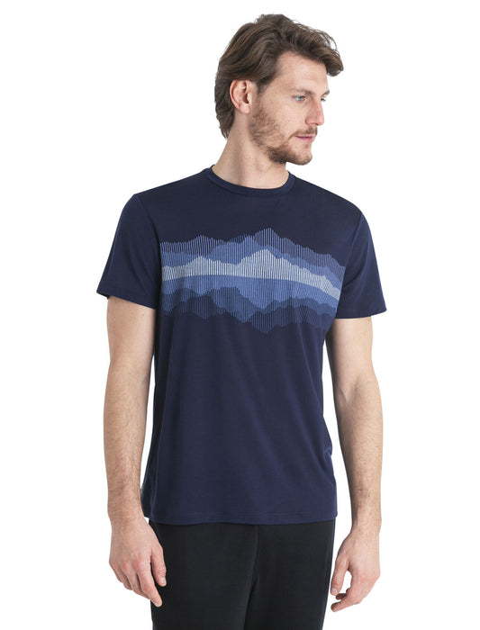 Icebreaker Merino Blend Core T-Shirt Cook Reflected Midnight Navy Herr - T-shirts & Linnen