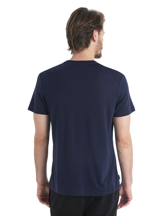 Icebreaker Merino Blend Core T-Shirt Cook Reflected Midnight Navy Herr - T-shirts & Linnen