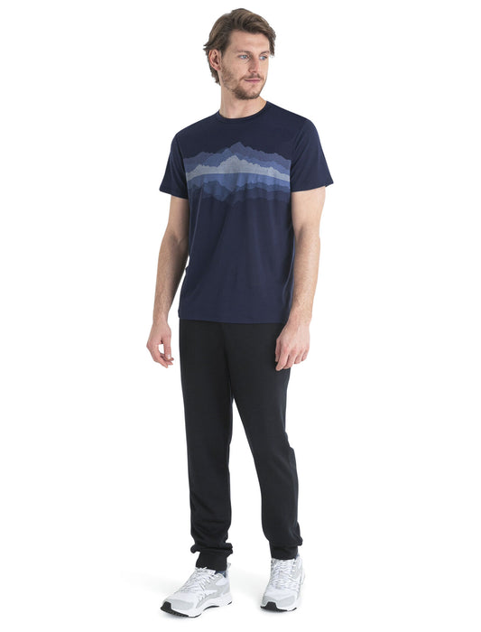 Icebreaker Merino Blend Core T-Shirt Cook Reflected Midnight Navy Herr - T-shirts & Linnen