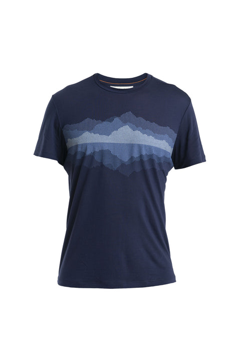 Icebreaker Merino Blend Core T-Shirt Cook Reflected Midnight Navy Herr - T-shirts & Linnen