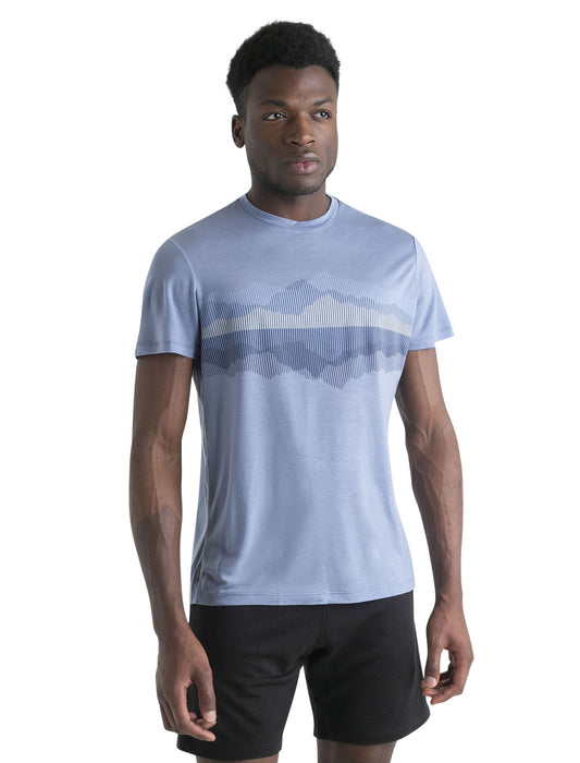 Icebreaker Merino Blend Core T-Shirt Cook Reflected Kyanite Herr - T-shirts & Linnen