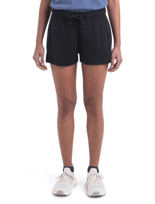 Icebreaker Merino Blend Crush II Shorts  Black Dam - Shorts Dam