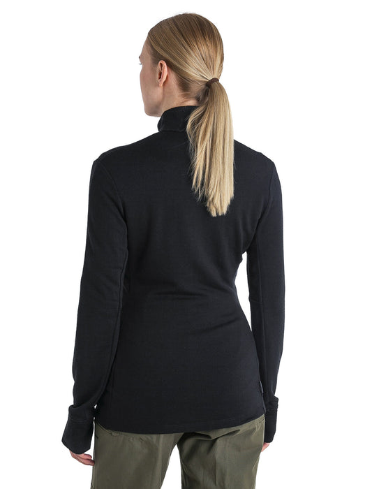 Icebreaker Merino 260 Quantum IV Long Sleeve Zip Top  Black Dam - Tröjor Dam