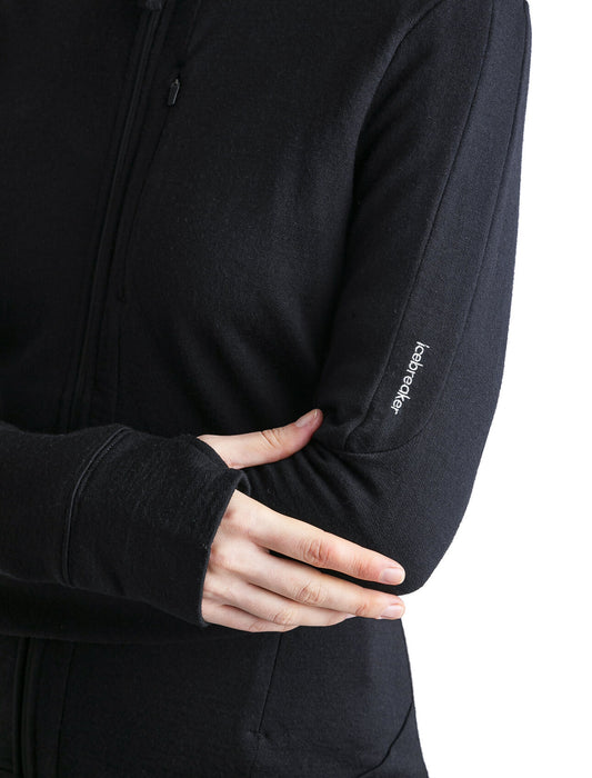 Icebreaker Merino 260 Quantum IV Long Sleeve Zip Top  Black Dam - Tröjor Dam