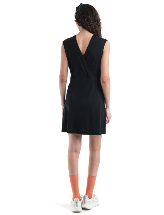 Icebreaker Merino 200 Granary Sleeveless V Neck Dress  Black Dam - Klänningar Dam