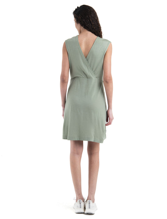 Icebreaker Merino 200 Granary Sleeveless V Neck Dress  Lichen Dam - Klänningar Dam