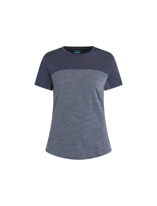 Icebreaker 125 Cool-Lite™ Merino Blend Sphere III T-Shirt Colour Block  Graphite Heather/Graphite Dam - T-shirts & Linnen Dam