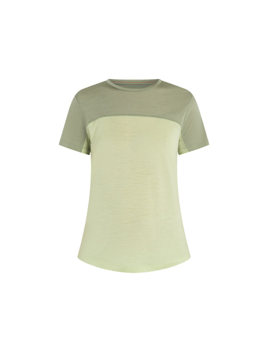 Icebreaker 125 Cool-Lite™ Merino Blend Sphere III T-Shirt Colour Block  Glazen/Lichen Dam - T-shirts & Linnen Dam