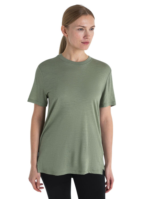 Icebreaker Merino 150 Tech Lite III Relaxed T-Shirt  Lichen Dam - T-shirts & Linnen Dam