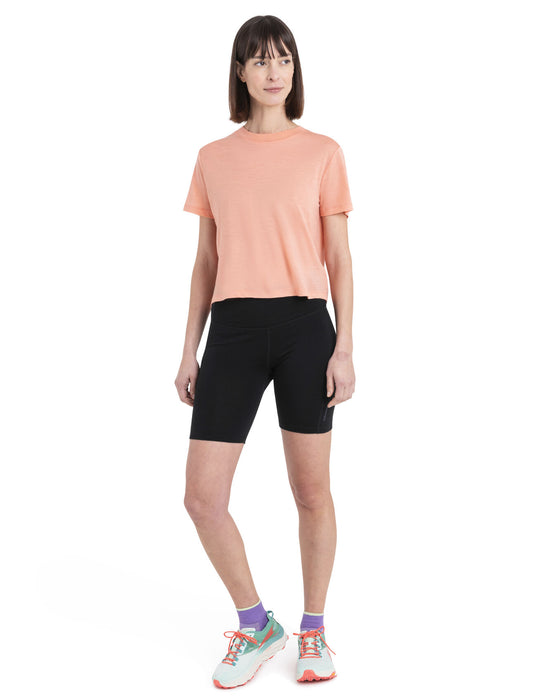 Icebreaker Merino 150 Tech Lite III Crop T-Shirt  Glow Dam - T-shirts & Linnen Dam