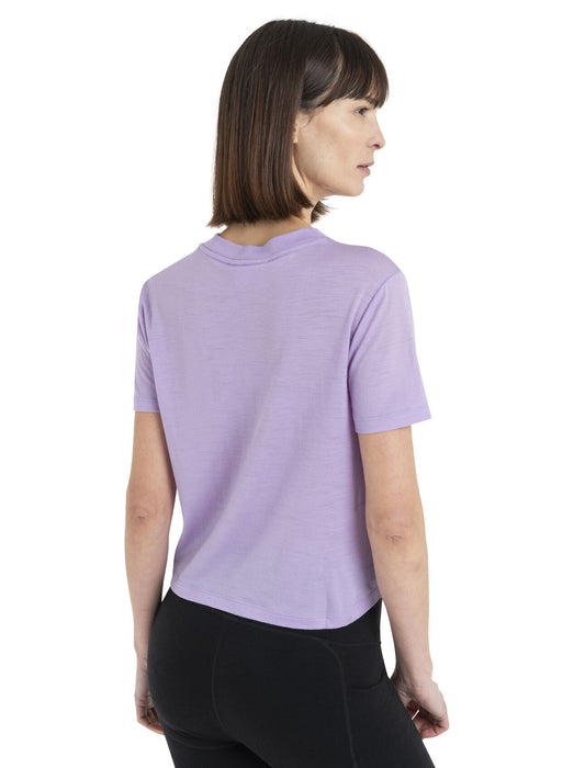 Icebreaker Merino 150 Tech Lite III Crop T-Shirt  Purple Gaze Dam - T-shirts & Linnen Dam