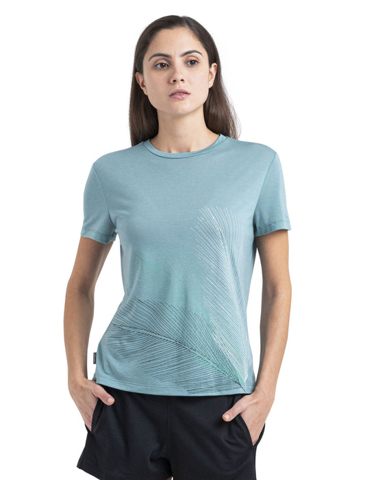 Icebreaker Merino Blend Core T-Shirt Plume  Cloud Ray Dam - T-shirts & Linnen Dam