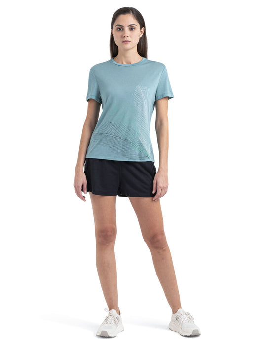 Icebreaker Merino Blend Core T-Shirt Plume  Cloud Ray Dam - T-shirts & Linnen Dam