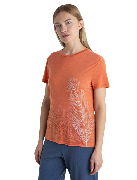 Icebreaker Merino Blend Core T-Shirt Plume  Ember Dam - T-shirts & Linnen Dam