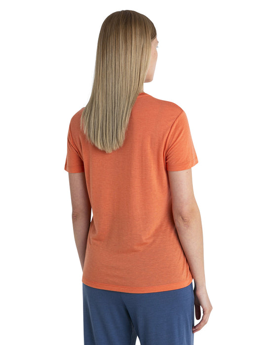 Icebreaker Merino Blend Core T-Shirt Plume  Ember Dam - T-shirts & Linnen Dam