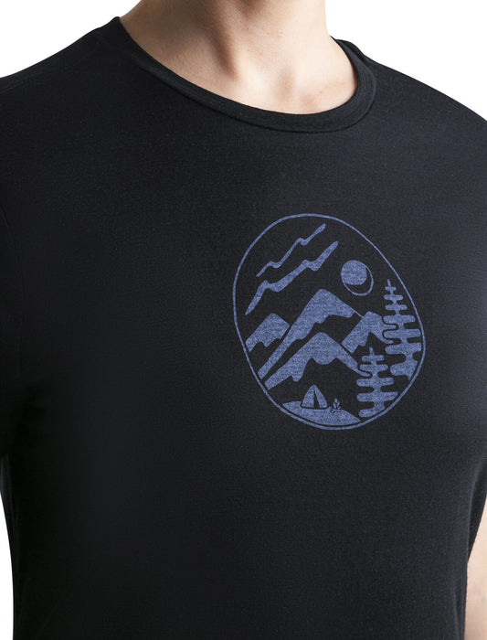 Icebreaker Merino 150 Tech Lite III T-Shirt Camping Circle  Black Dam - T-shirts & Linnen Dam