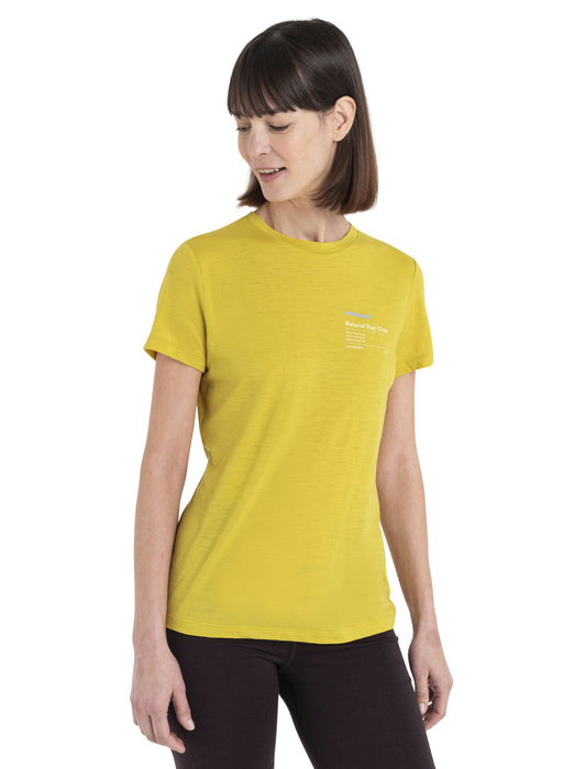 Icebreaker Merino 150 Tech Lite III T-Shirt Natural Run Club 2.0  Lux Dam - T-shirts & Linnen Dam