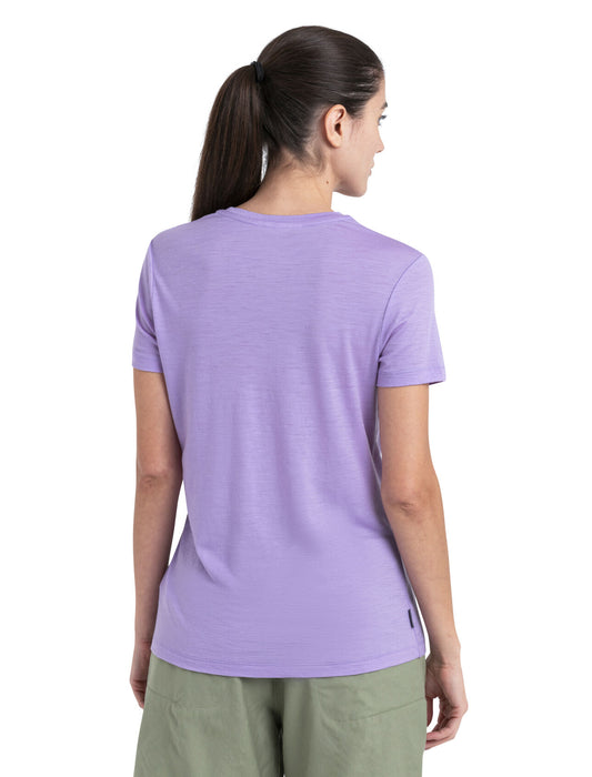 Icebreaker Merino 150 Tech Lite III T-Shirt Hike Path  Purple Gaze Dam - T-shirts & Linnen Dam