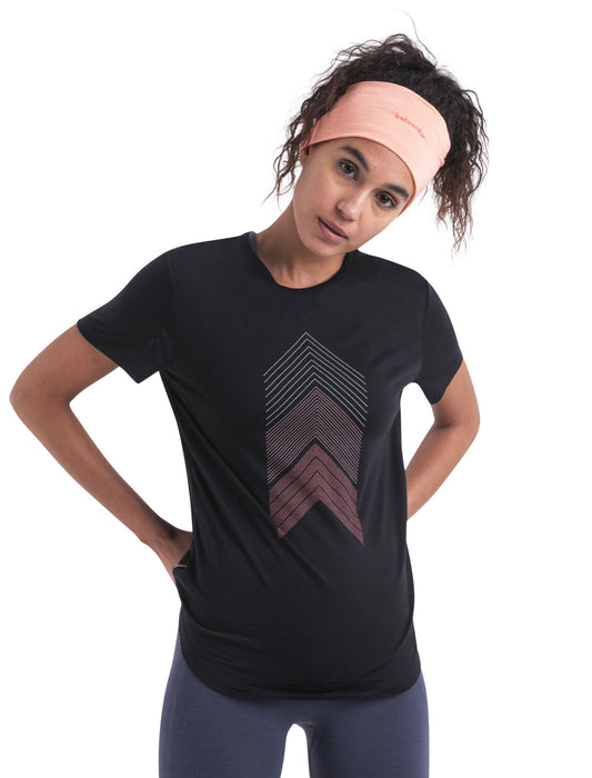 Icebreaker 125 Cool-Lite™ Merino Blend Sphere III T-Shirt Peak Sprint  Black Dam - T-shirts & Linnen Dam