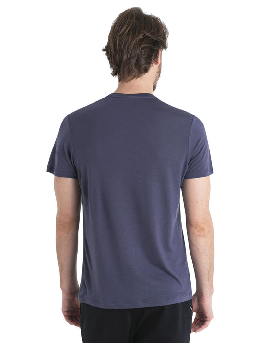 Icebreaker Merino Blend Core T-Shirt Waschbar Wandering Graphite Herr - T-shirts & Linnen