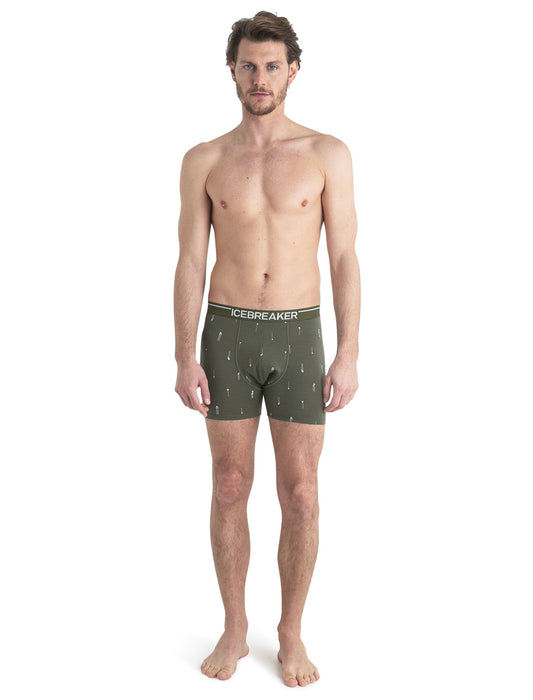 Icebreaker Merino Anatomica Boxers Palm Trail Loden Herr - Underkläder