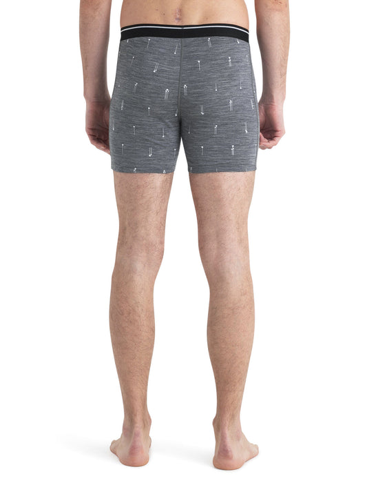 Icebreaker Merino Anatomica Boxers Palm Trail Gritstone Heather Herr - Underkläder