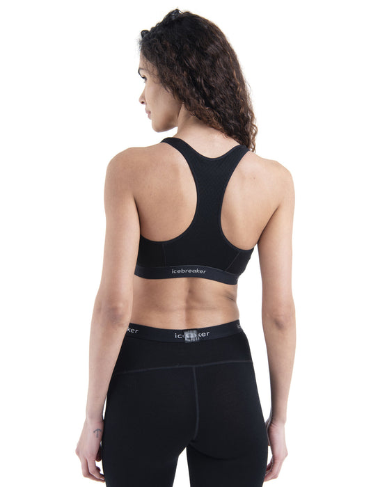 Icebreaker 125 ZoneKnit™ Merino Blend Racerback Bra  Black Dam - Underkläder Dam