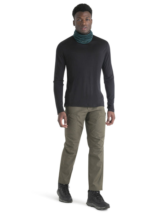 Icebreaker 125 Cool-Lite™ Merino Blend Sphere III Long Sleeve T-Shirt Black Herr - T-shirts & Linnen